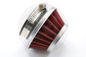 Ilmansuodatin Power filter 42/45-54mm, kromi / punainen
