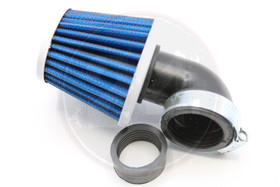 Ilmansuodatin Power filter 28/35mm 90° kulmalla, valkoinen