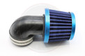 Ilmansuodatin Power filter 28/35mm 90° kulmalla, sininen