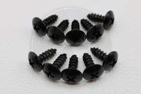 Kateruuvi musta 10kpl, M4 x 12mm