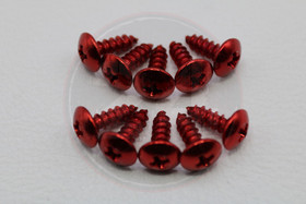 Kateruuvi punainen 10kpl, M4 x 12mm