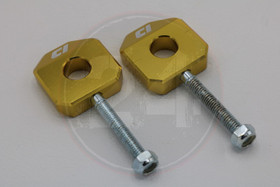 Ketjunkiristin pari 12mm alumiini kulta, Aprilia / Derbi / Gilera