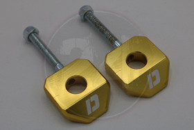 Ketjunkiristin pari 12mm alumiini kulta, Aprilia / Derbi / Gilera