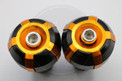 Ohjaustangon päätypainot, musta / oranssi