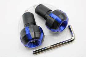 Ohjaustangon päätypainot, musta / sininen