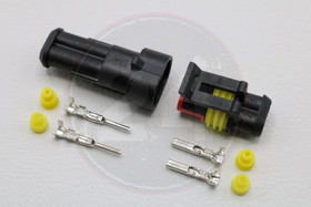 Johtoliitin vesisuojattu 2-napainen