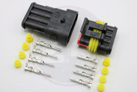 Johtoliitin vesisuojattu 4-napainen