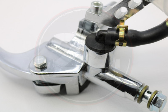 Etujarrusylinteri, kromi / musta