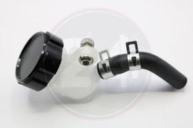 Jarrunestesäiliö musta alumiini korkki