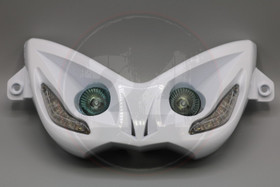 Etuvalo + parkit valkoinen, MBK Nitro / Yamaha Aerox