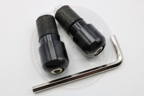 Ohjaustangon päätypainot, musta