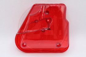 Ilmansuodatin kotelon kansi läpinäkyvä punainen, Minarelli vaaka / Kiina skootterit 2T