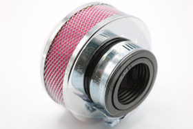 Ilmansuodatin Power filter 28 / 35mm, kromi / punainen
