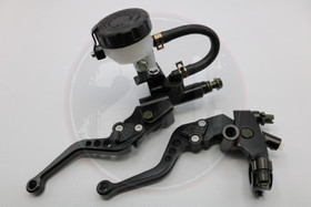 Etujarrusylinteri + kytkinkahva sarja, musta