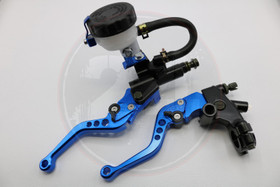 Etujarrusylinteri + kytkinkahva sarja, sininen