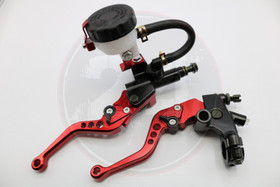 Etujarrusylinteri + kytkinkahva sarja, punainen