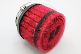 Ilmansuodatin vaahtomuovi 48mm 45° kulmalla / suora, punainen