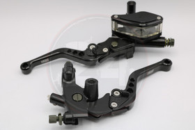 Etujarrusylinteri + kytkinkahva sarja, musta