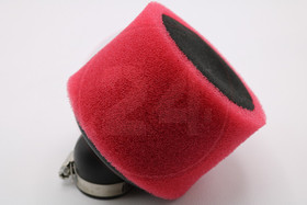 Ilmansuodatin vaahtomuovi 32mm 45° kulmalla, musta / punainen