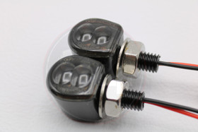 Led-micro vilkkupari, musta / savulasi