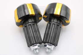 Ohjaustangon päätypainot, musta / kulta