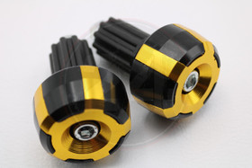 Ohjaustangon päätypainot, musta / kulta