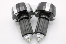 Ohjaustangon päätypainot, musta / hopea