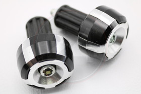 Ohjaustangon päätypainot, musta / hopea