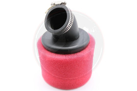 Ilmansuodatin vaahtomuovi 38mm 45° kulmalla, musta / punainen