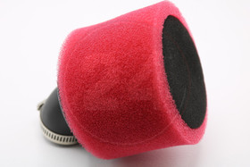 Ilmansuodatin vaahtomuovi 38mm 45° kulmalla, musta / punainen