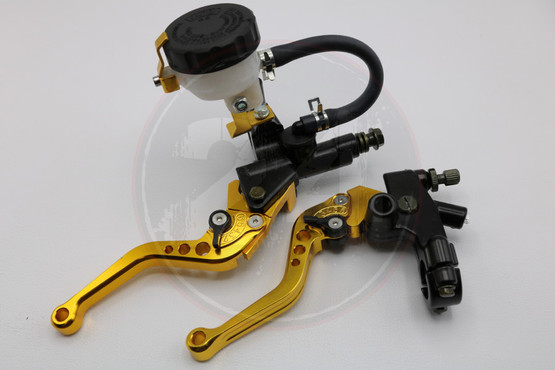 Etujarrusylinteri + kytkinkahva sarja, kulta