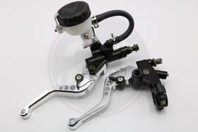 Etujarrusylinteri + kytkinkahva sarja, hopea