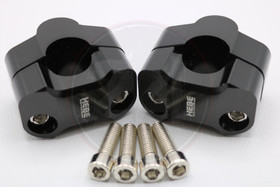 Ohjaustangon kiinnikepari CNC, musta