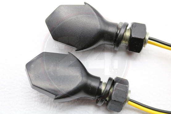 Led-micro vilkkupari, musta / savulasi