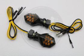 Led-micro vilkkupari, musta / savulasi