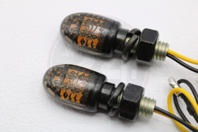 Led-micro vilkkupari, musta / savulasi