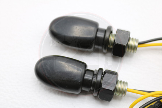 Led-micro vilkkupari, musta / savulasi