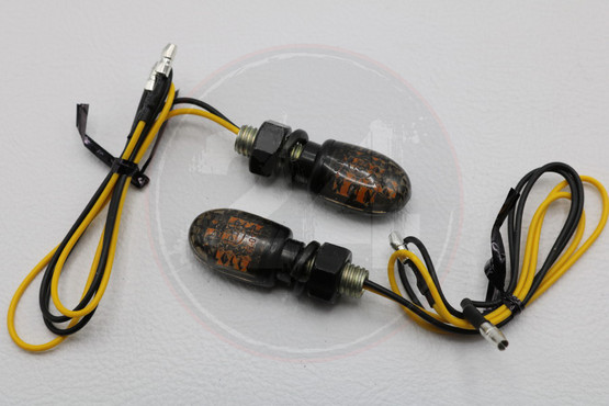 Led-micro vilkkupari, musta / savulasi