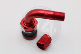 Tubeless venttiili 90° kulmalla, punainen
