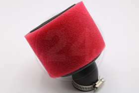 Ilmansuodatin vaahtomuovi 35mm 45° kulmalla, musta / punainen