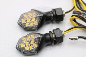 Led-micro vilkkupari, musta / kirkaslasi