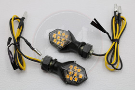 Led-micro vilkkupari, musta / kirkaslasi