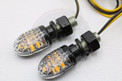 Led-micro vilkkupari, musta / kirkaslasi