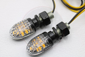 Led-micro vilkkupari, musta / kirkaslasi