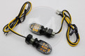 Led-micro vilkkupari, musta / kirkaslasi