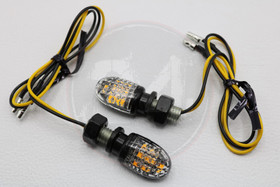 Led-micro vilkkupari, musta / kirkaslasi