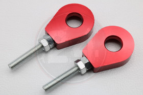 Ketjunkiristin pari 12mm alumiini punainen, Aprilia / Derbi / Gilera