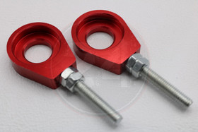 Ketjunkiristin pari 15mm alumiini punainen, Aprilia / Derbi / Gilera