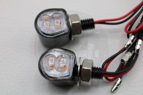 Led-micro vilkkupari, musta / kirkaslasi