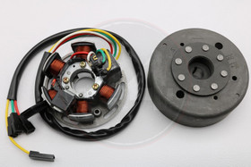 Staattori + aluslevy + vauhtipyörä, Minarelli Am6 <- 2006